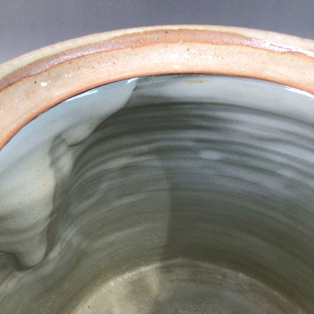 Ｒ８５４　水指　『萩焼』『高見世清光造』『耳付水指』　共箱　茶道具