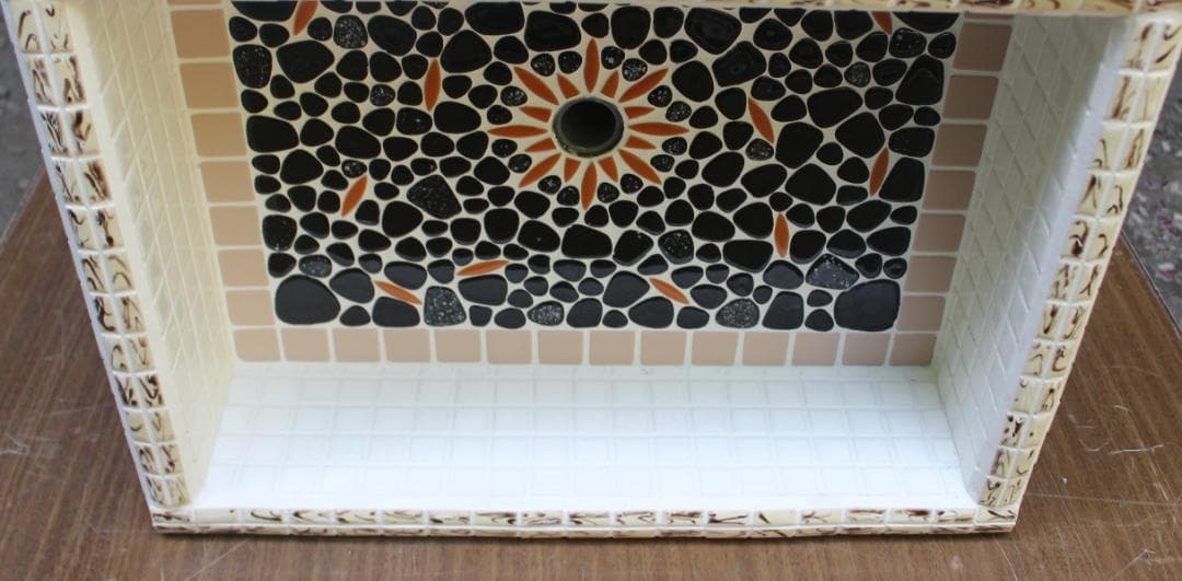 手造り　流し台　シンク　炎