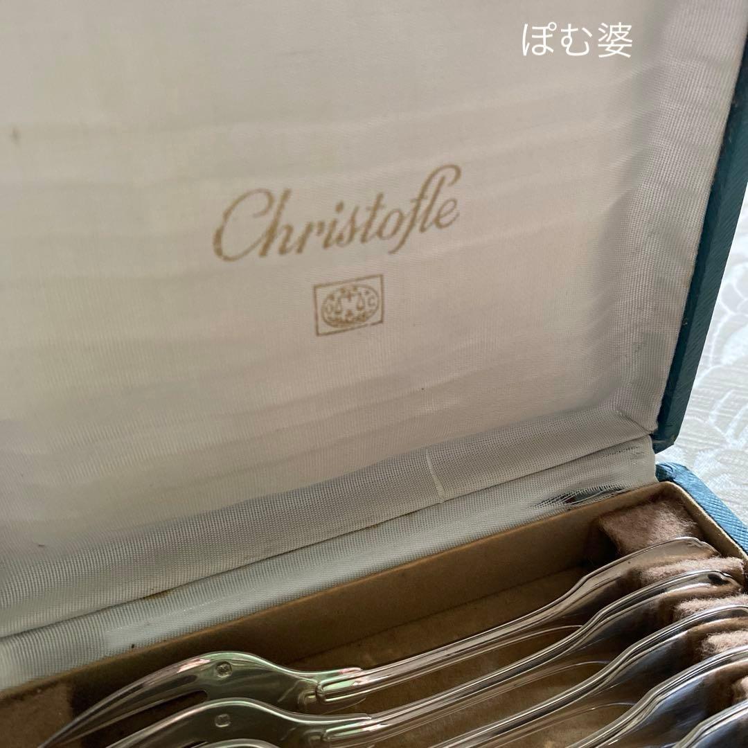 【フランス／ピュイフォルカ＆クリストフル】純銀／コーヒースプーン＆ケーキフォーク