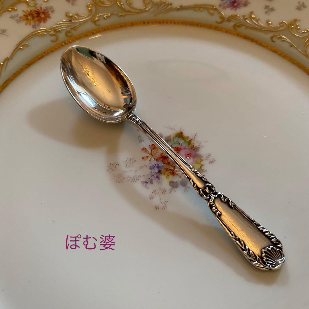 【フランス／ピュイフォルカ＆クリストフル】純銀／コーヒースプーン＆ケーキフォーク