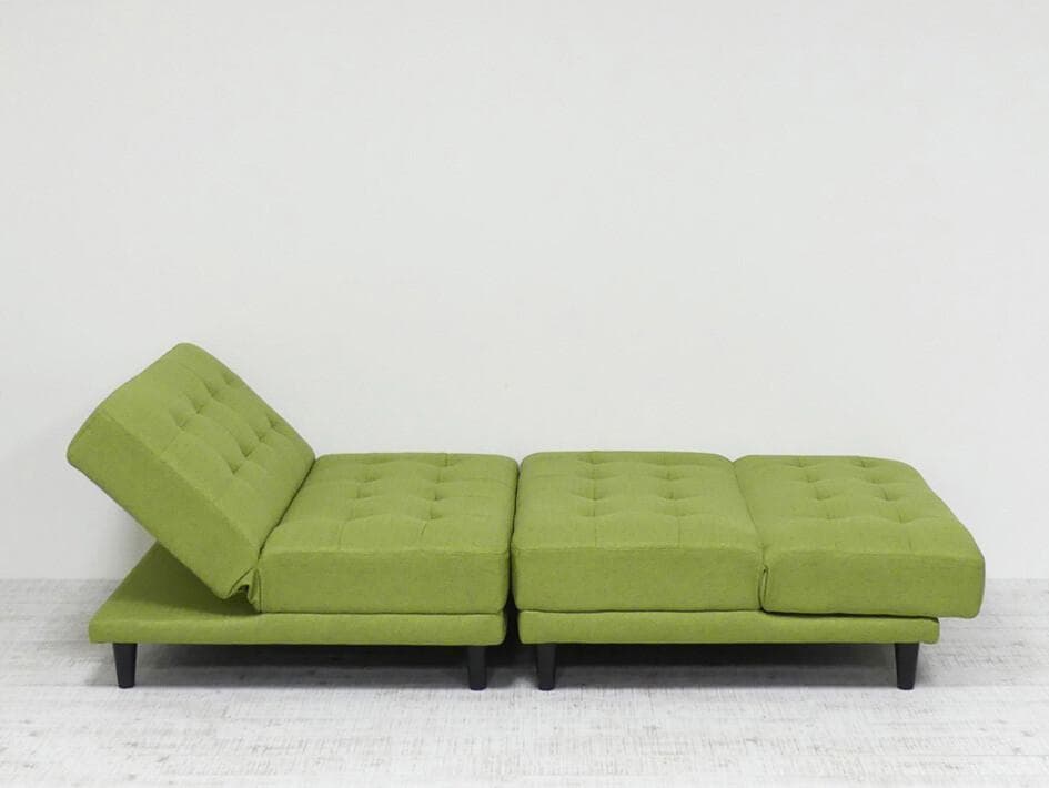 New離せるソファーベッド (グリーンティー)　グリーン緑色系