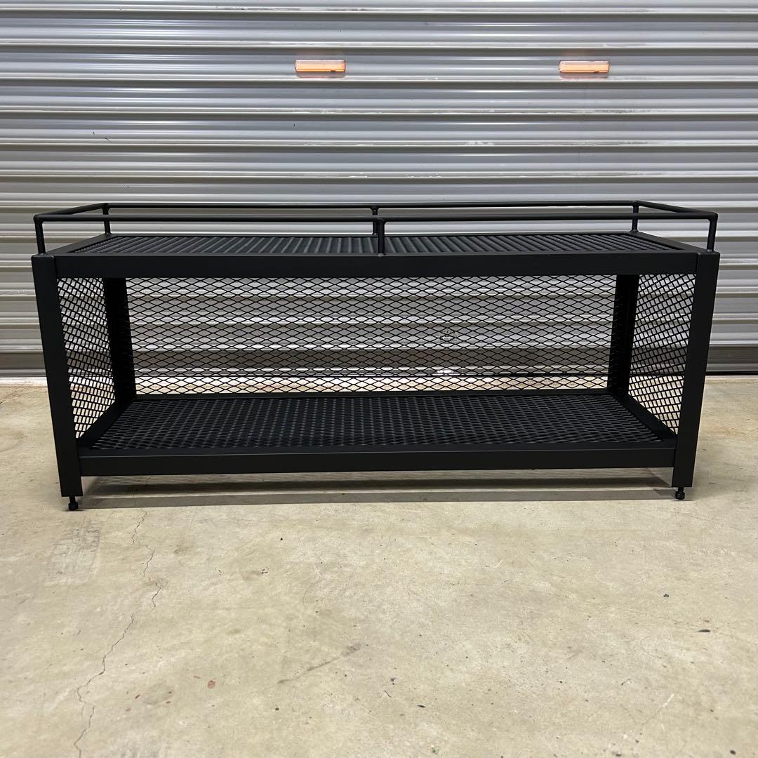 アイアン 2段シェルフ 両サイドバックパネル 受注生産