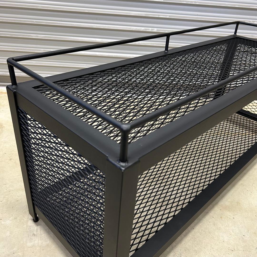 アイアン 2段シェルフ 両サイドバックパネル 受注生産