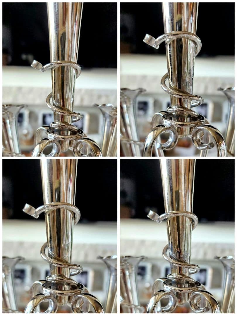 純銀P ③ イパーン センターピース フラワーベース 花器 アンティーク 英国