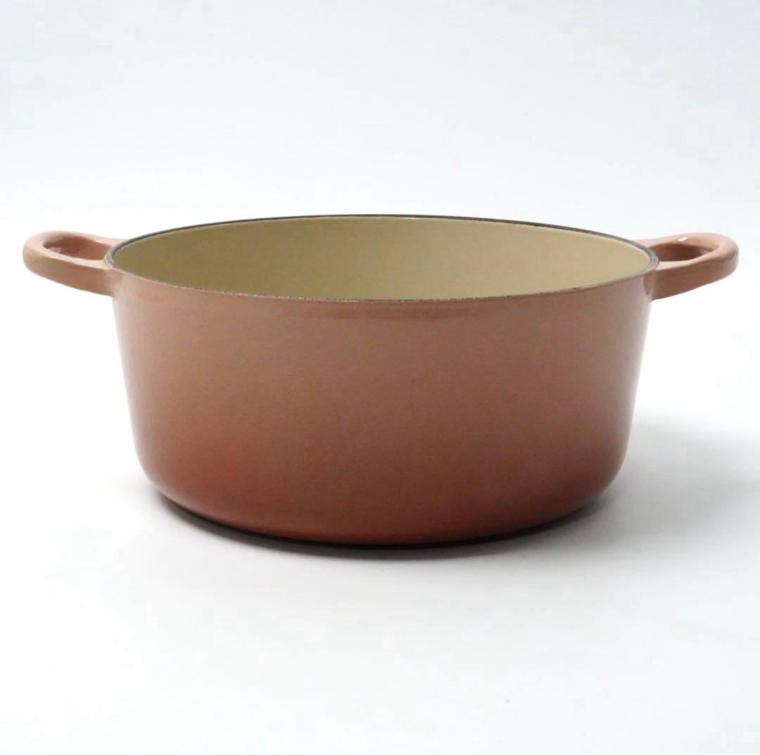 【美品】LE CREUSET　ココット ロンド カプチーノ　22cm