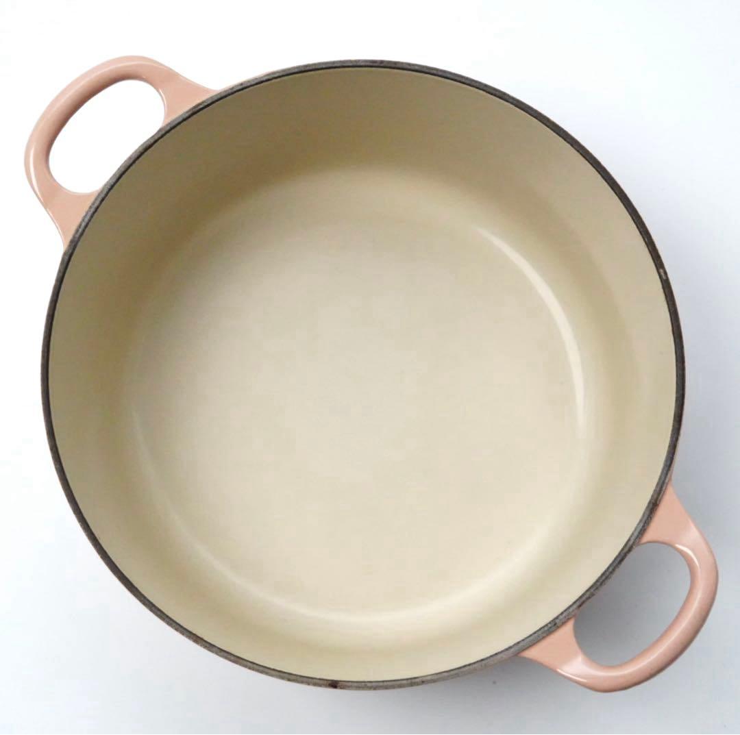 【美品】LE CREUSET　ココット ロンド カプチーノ　22cm
