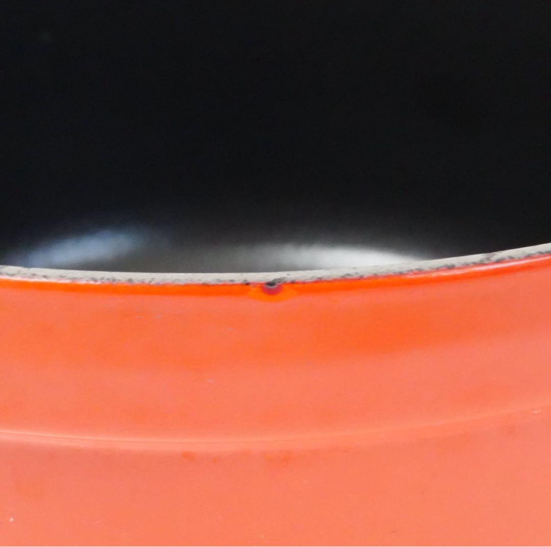 ストウブ staub ピコココット ラウンド 22cm オレンジ ビンテージ