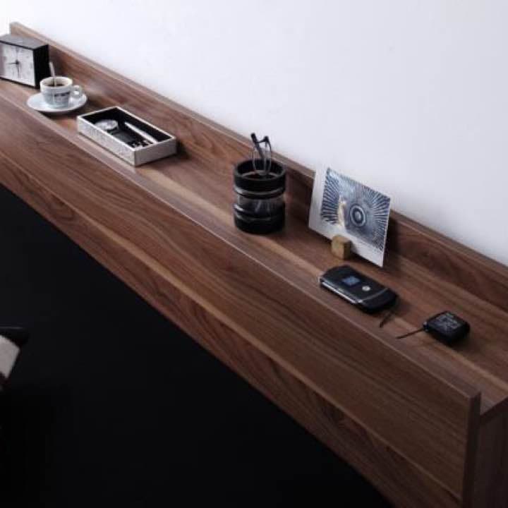 オープン記念価格　マットレス・　棚・コンセント付きフロアベッド　シングル