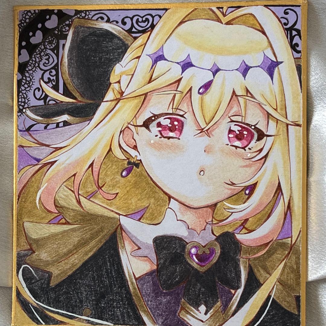 手描きイラスト 名探偵プリキュア キュアアルカナ•シャドウ ファン