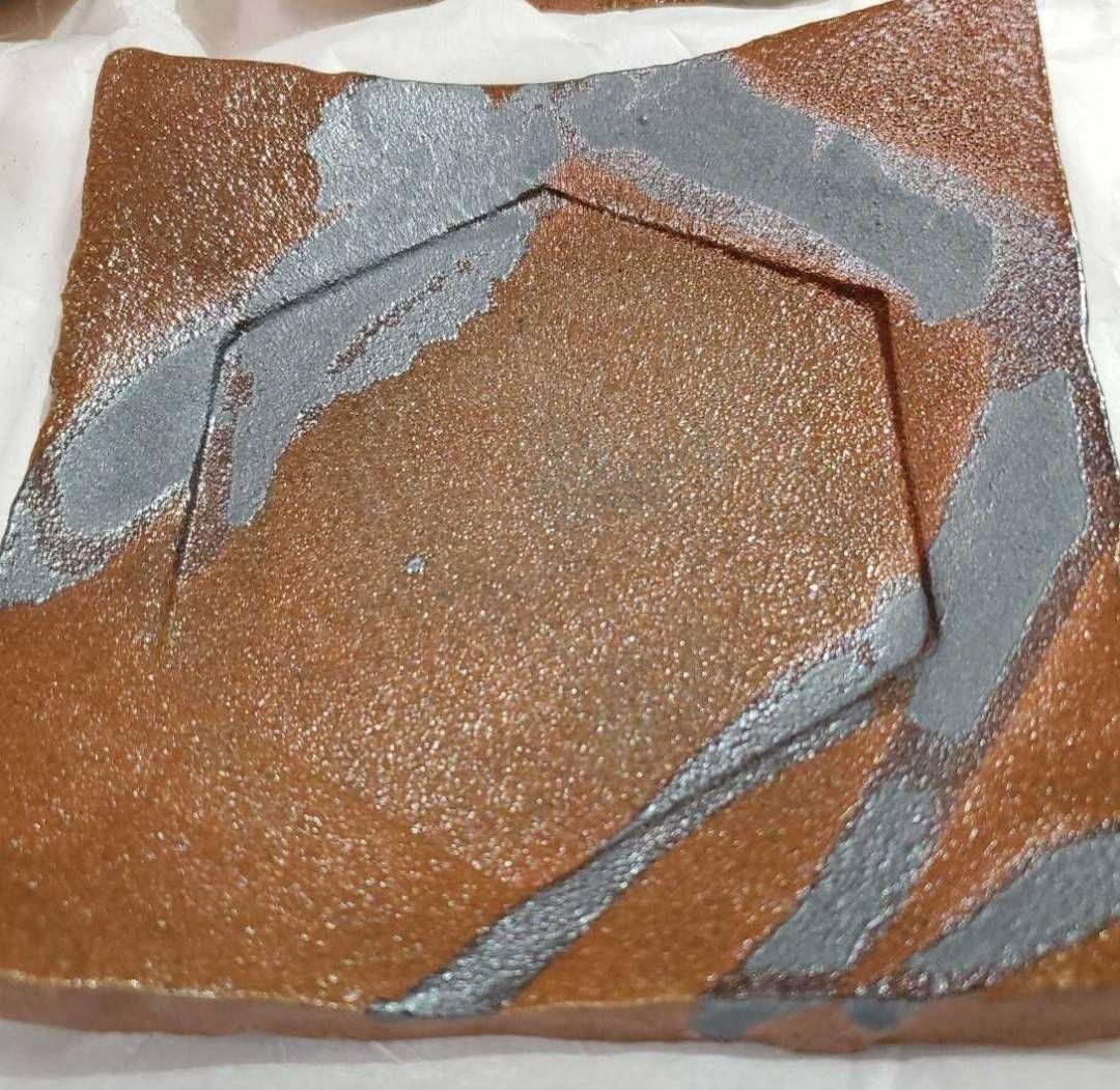 番浦史郎　鉄絵平皿　6客セット　未使用　美品