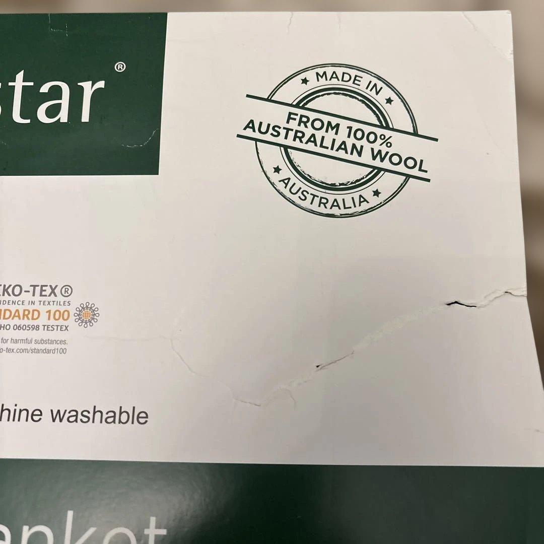 Woolstar 洗えるウール敷き毛布 シングル オーストラリア産 未使用