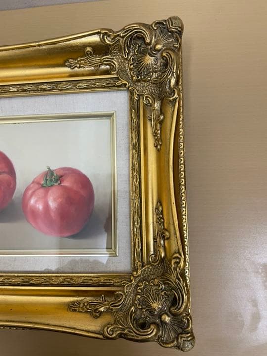 アンティーク品　絵画　油絵　トマト