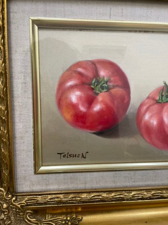 アンティーク品　絵画　油絵　トマト