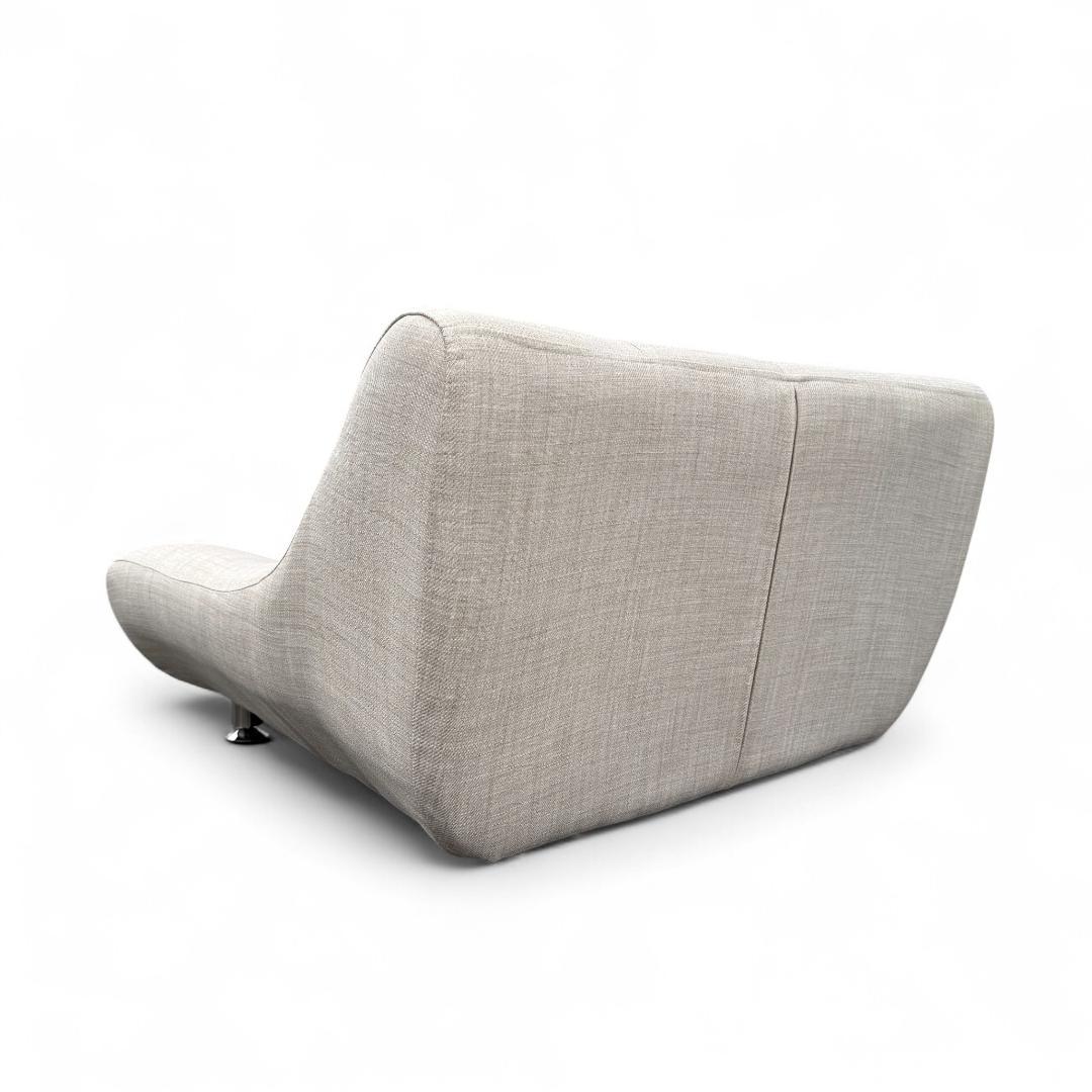 【新品】高級感あふれる1人掛けソファ ローソファ/ベージュ