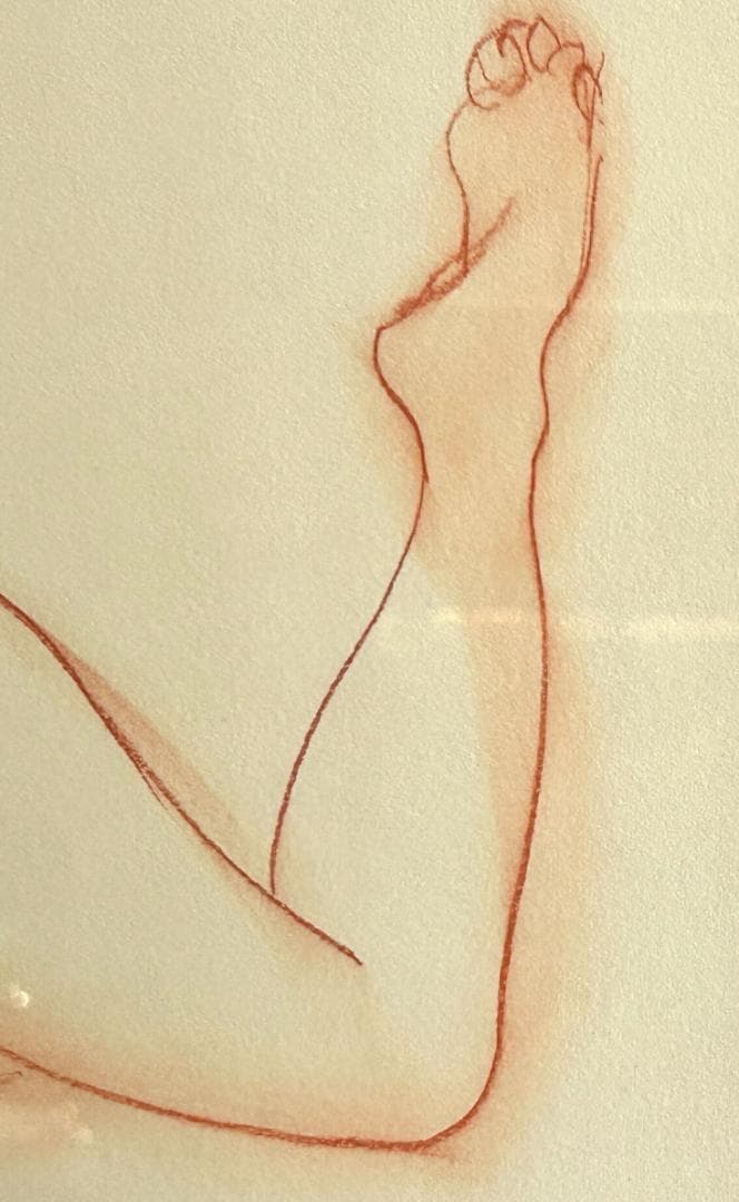 古沢岩美「裸婦」ヌード パステル画 銀座　ヤタヤシール 真作保証