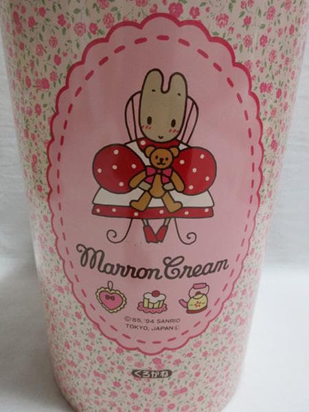 SANRIOサンリオマロンクリームくろがねゴミ箱美品９４年製希少レア平成レトロ