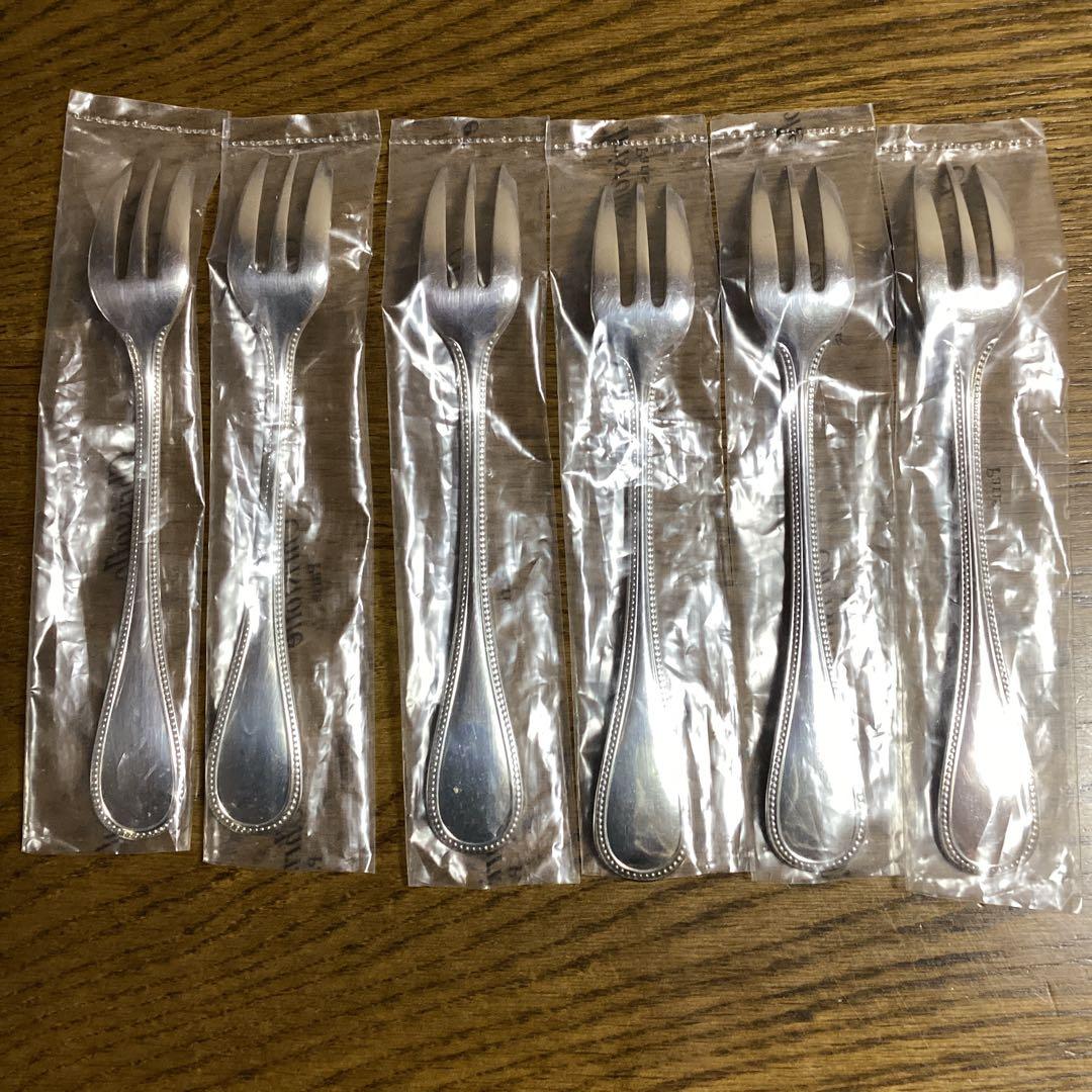 Christofle クリストフル　ケ―キフォ―ク　6本セット　パ―ル【 美品】