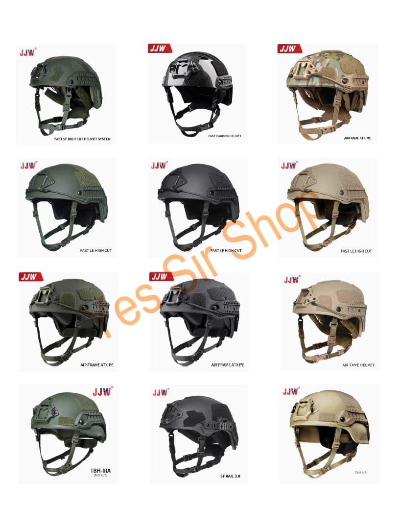 JJW製 NIJ レベル3A Fast 防弾ヘルメット TAN 艶有り塗装