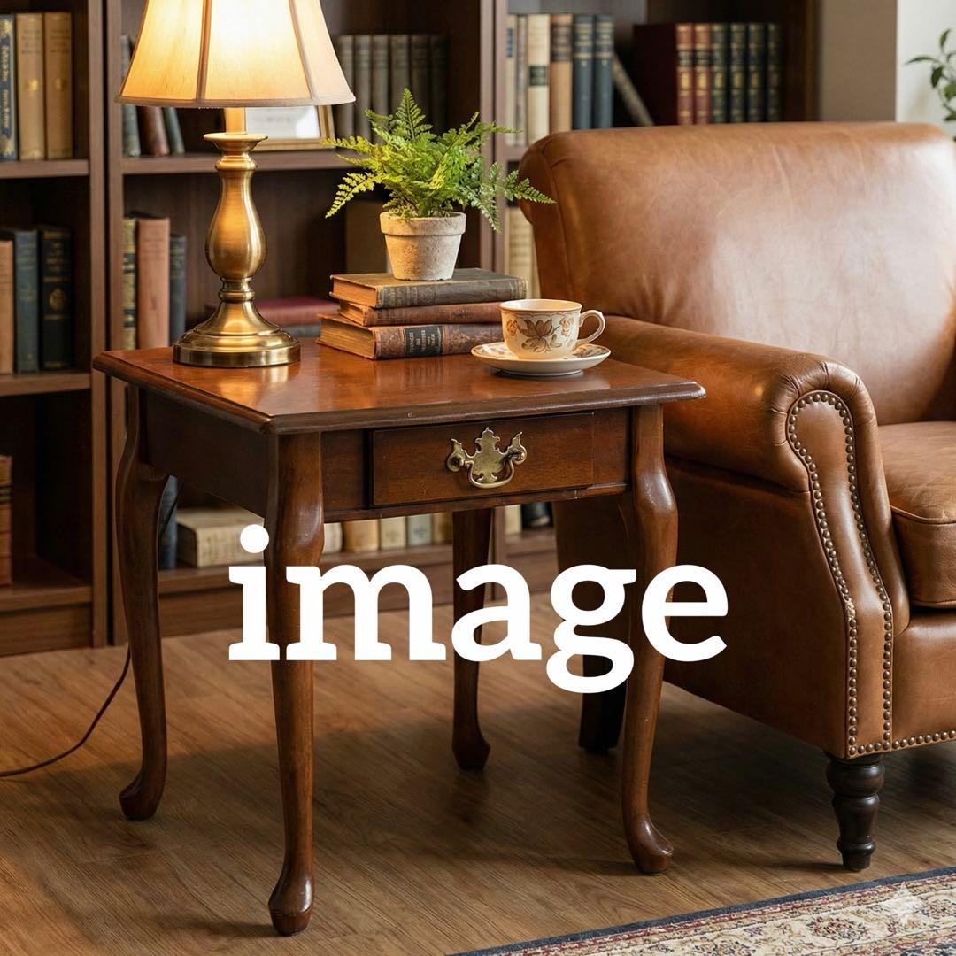 アンティーク調 猫脚 サイドテーブル 引き出し付