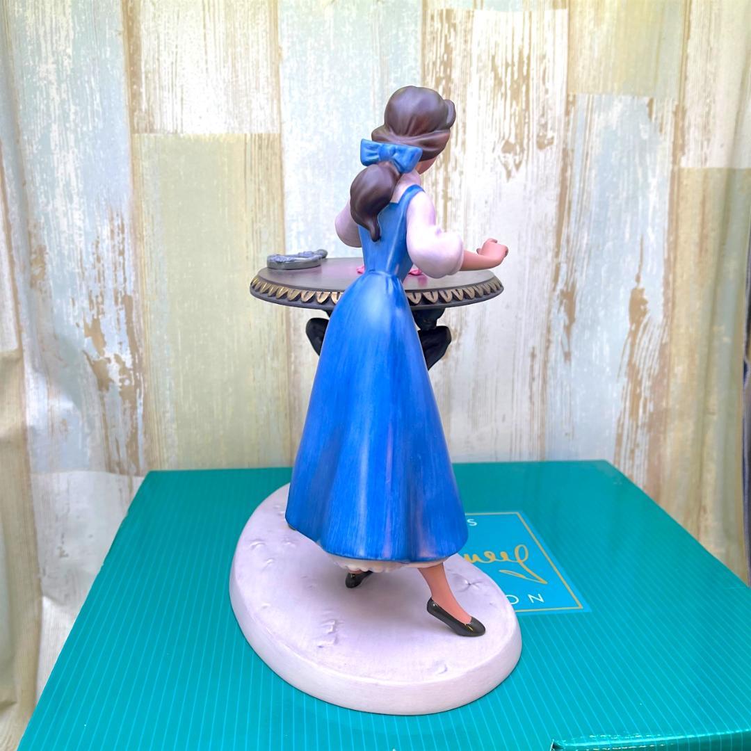 激レア☆WDCC 美女と野獣 ベルと魔法のバラ バラのテーブル 陶器製
