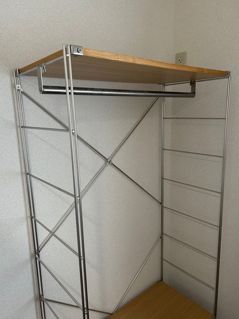 【無印良品】ステンレスユニットシェルフ・オーク材・ワードローブセット