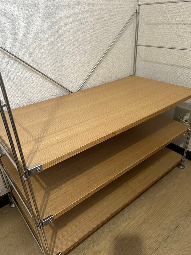 【無印良品】ステンレスユニットシェルフ・オーク材・ワードローブセット