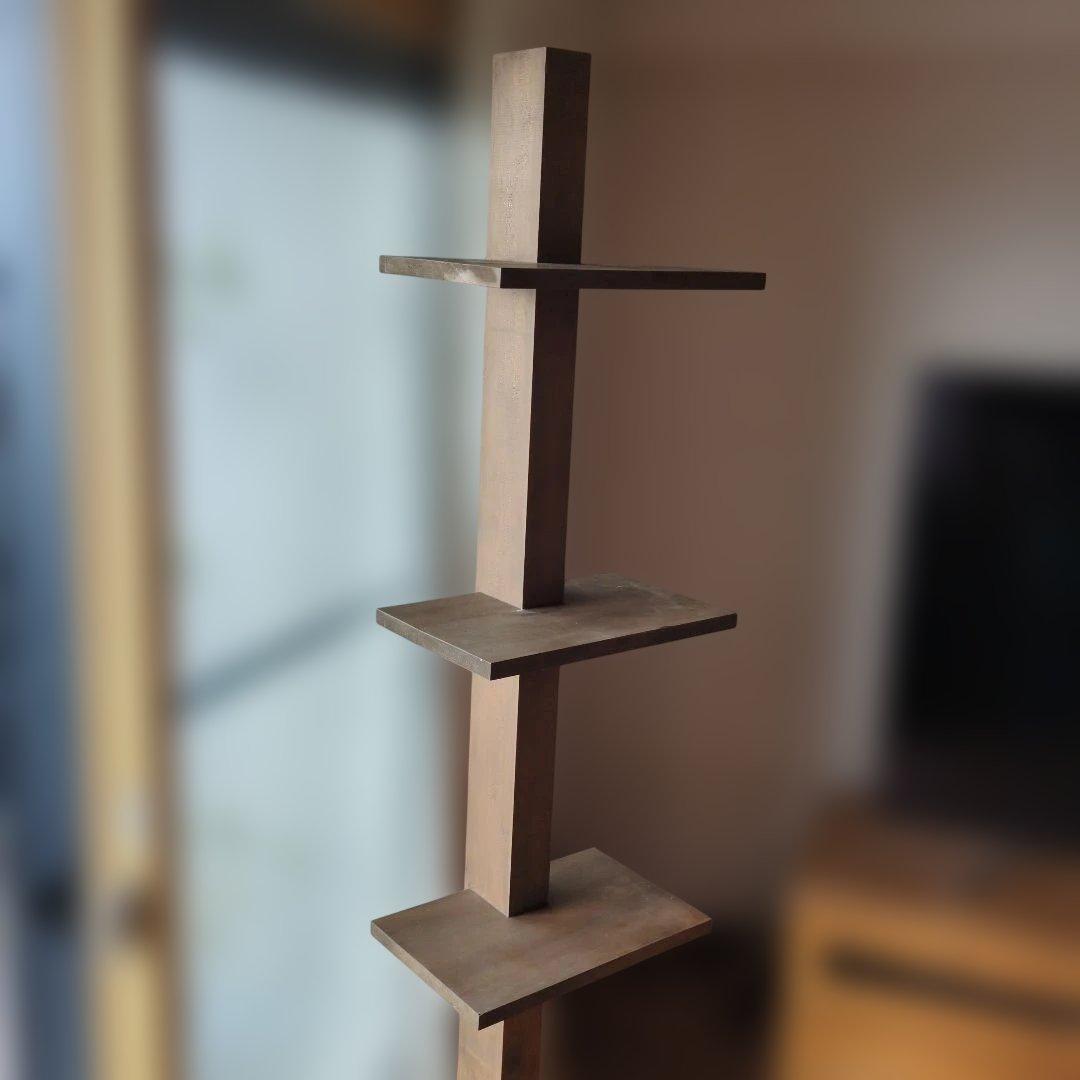 木製ラック 4段 ブラウン