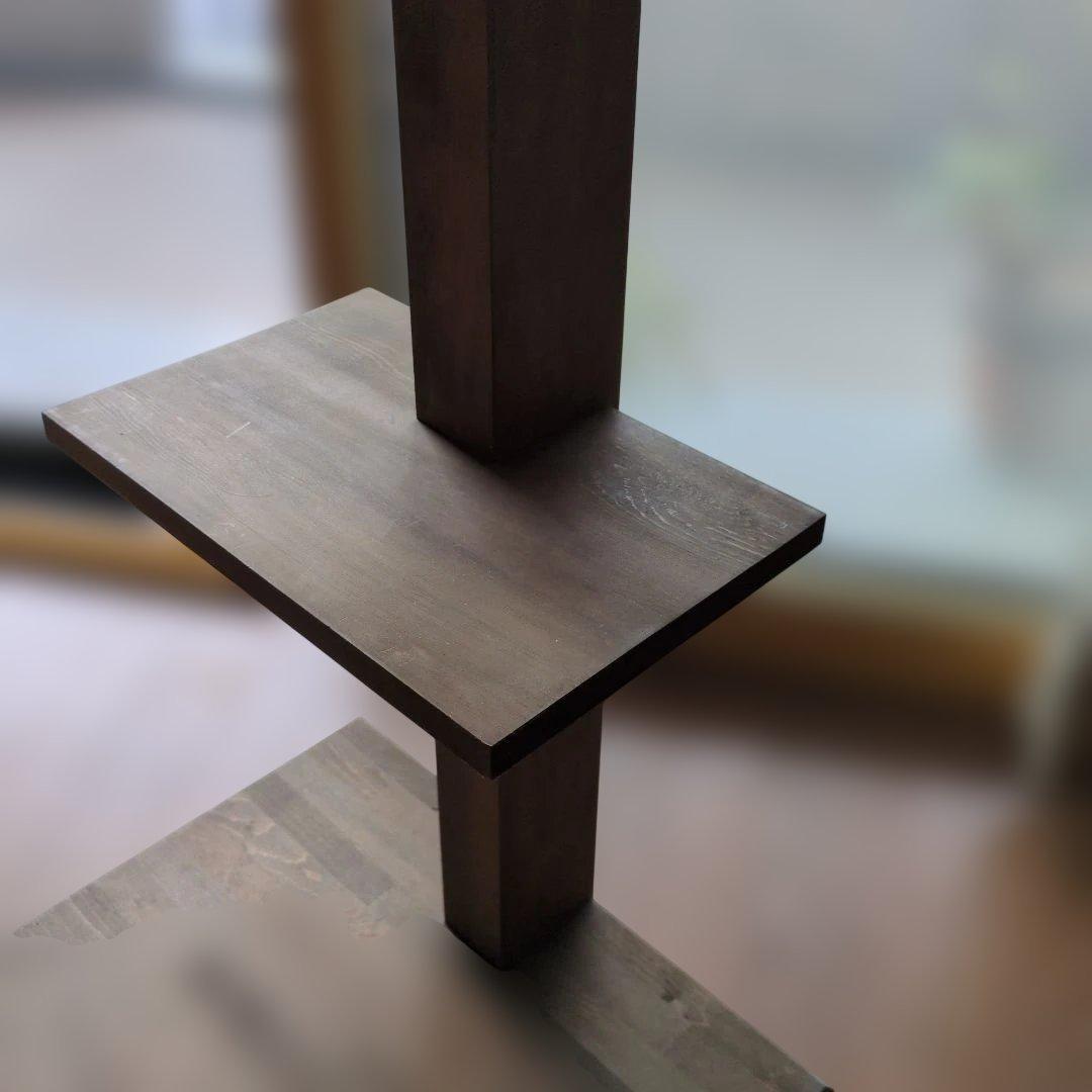 木製ラック 4段 ブラウン