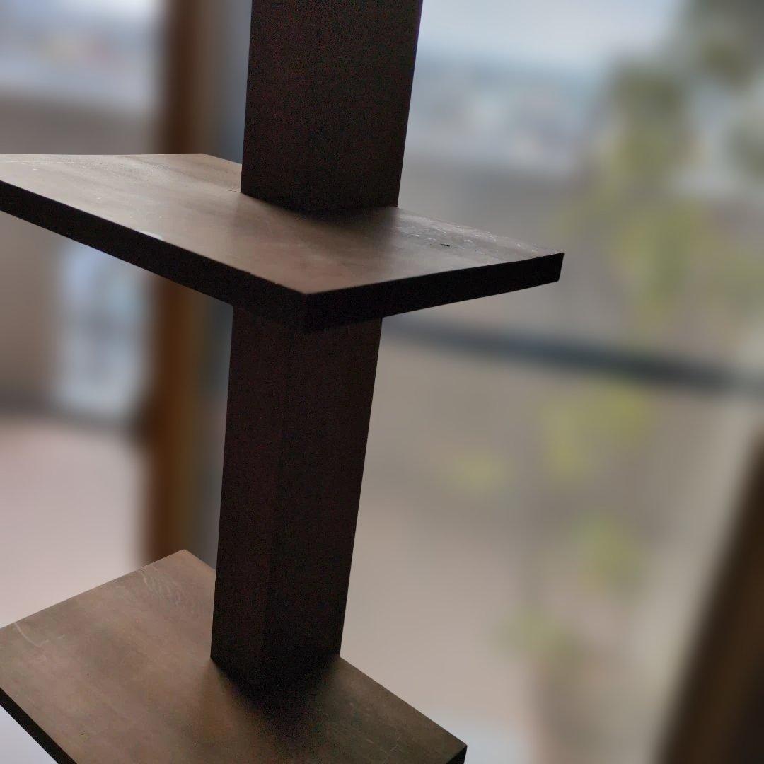 木製ラック 4段 ブラウン