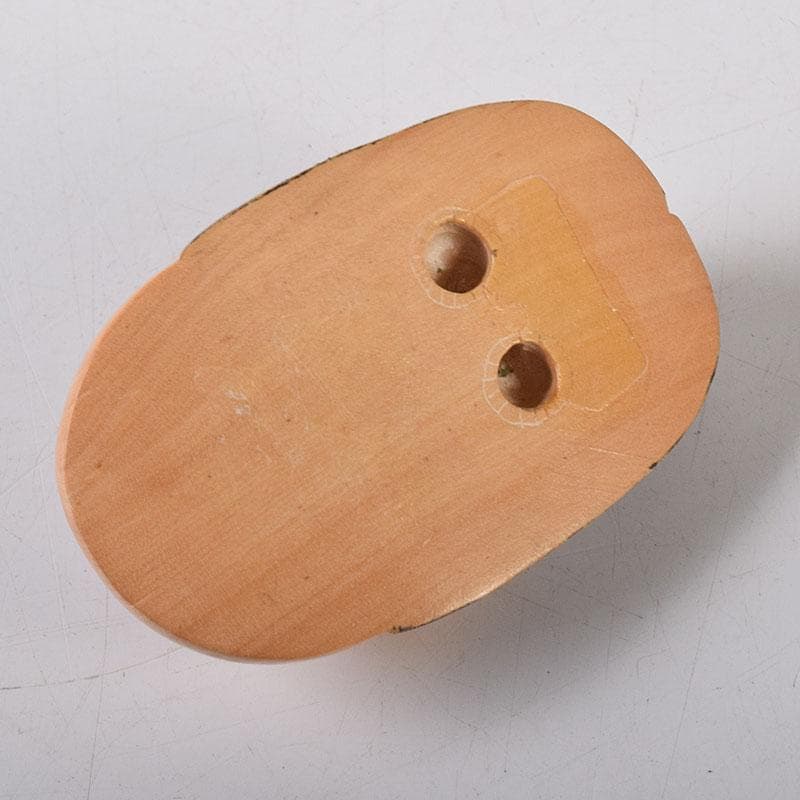 時代提げ物　木彫　面根付　能面　お面　若女　C　7750