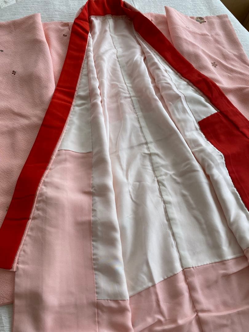 7歳七五三お着物　正絹　縮緬地　長襦袢