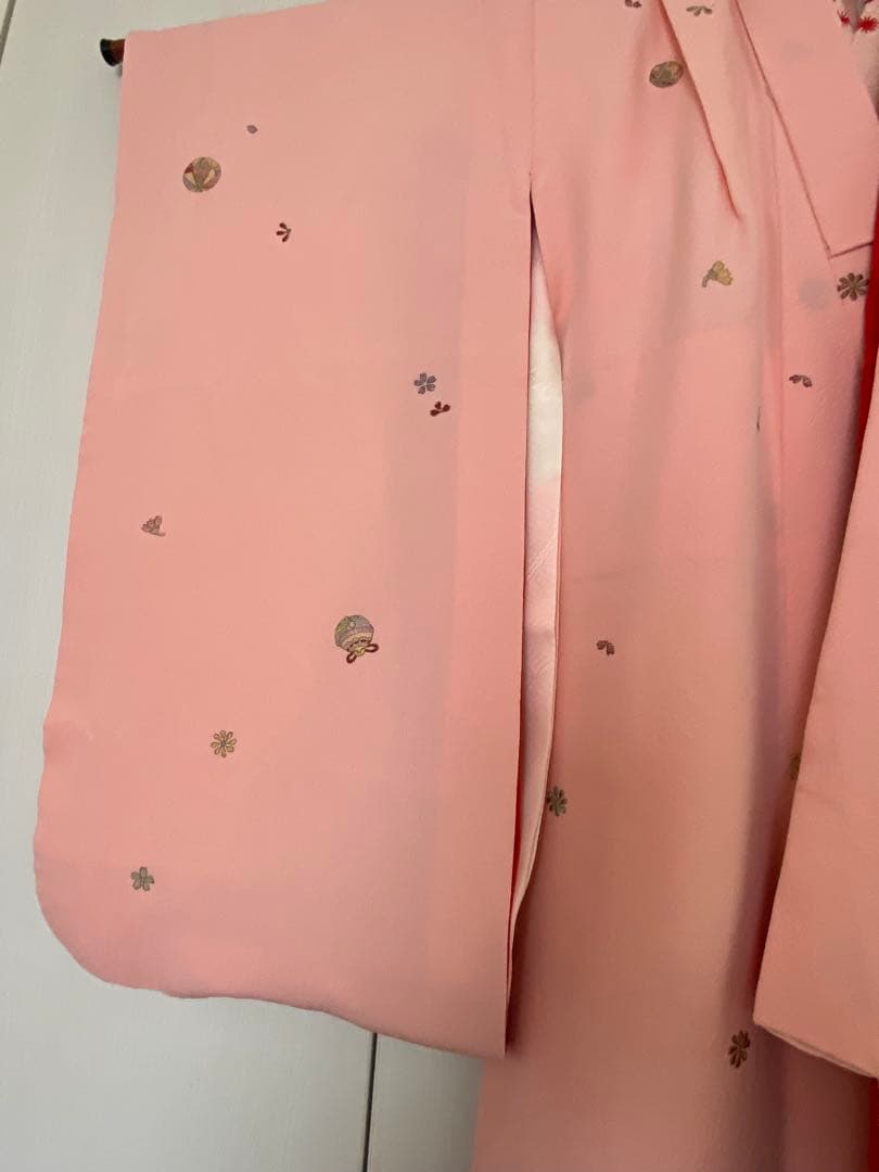 7歳七五三お着物　正絹　縮緬地　長襦袢