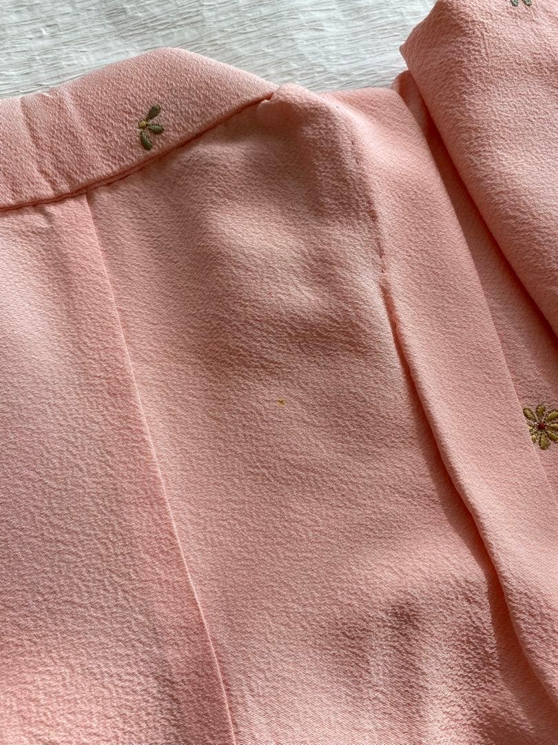 7歳七五三お着物　正絹　縮緬地　長襦袢