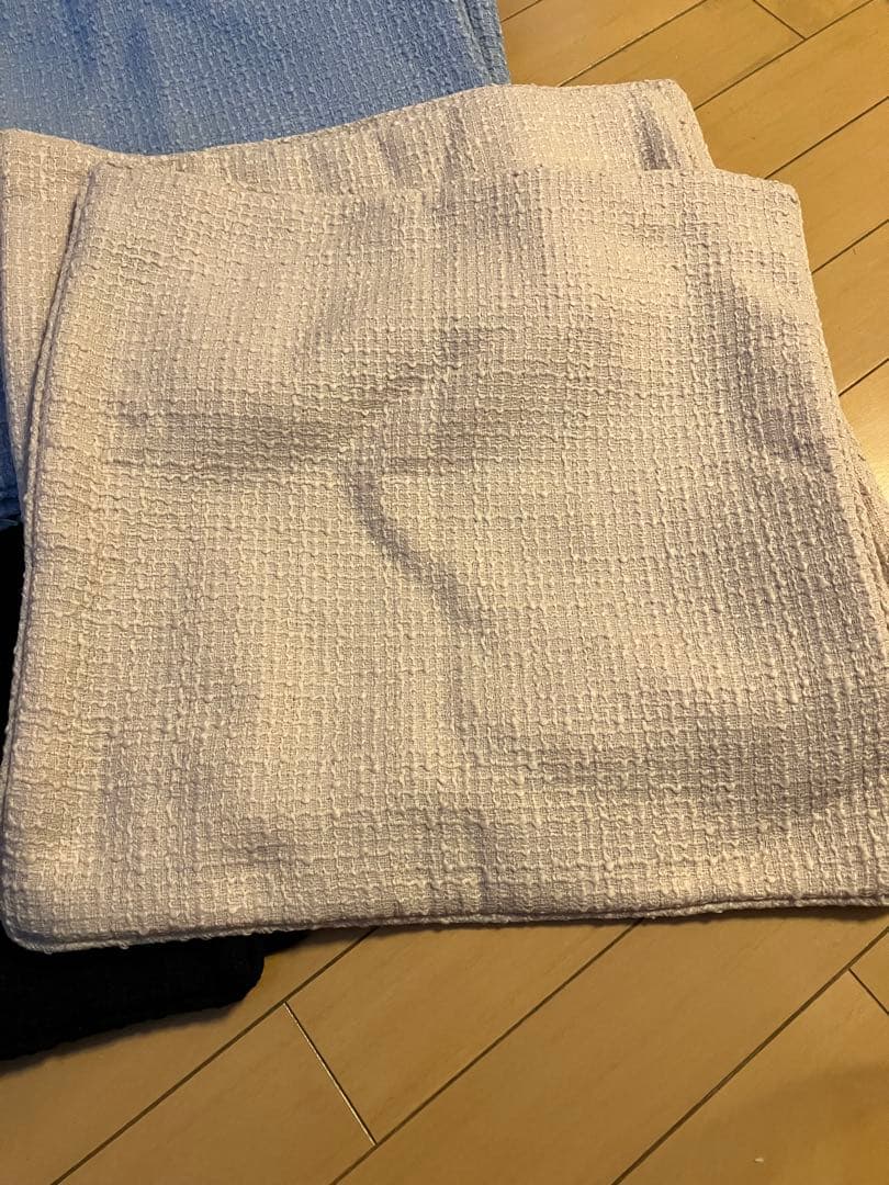 ツイードクッションカバー（ベージュ、ブルー、パープル、ブラック）12枚 バラ売可