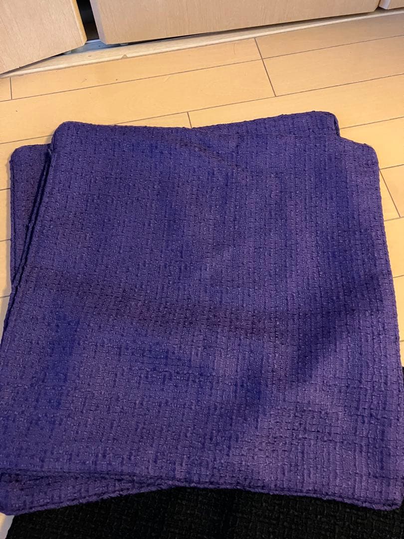 ツイードクッションカバー（ベージュ、ブルー、パープル、ブラック）12枚 バラ売可