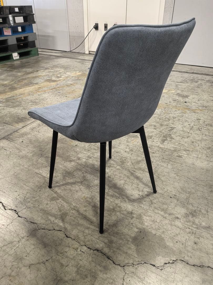 ダイニングチェア 反毛皮 疲れにくい おしゃれ 北欧風ブルーグレー 4脚