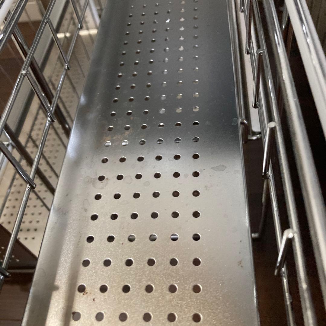 ヨシカワ 日本製 シンク下スライド収納 ステンレス　3点セット