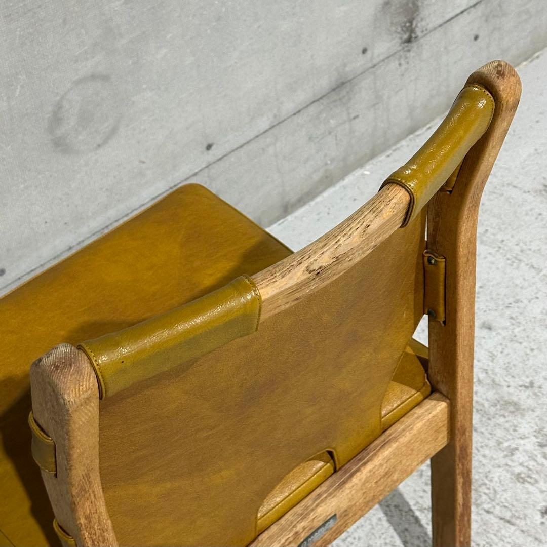 j*o様 ☆80s☆MARUNI マルニ木工 レザー ダイニングチェア 本革 ヴ