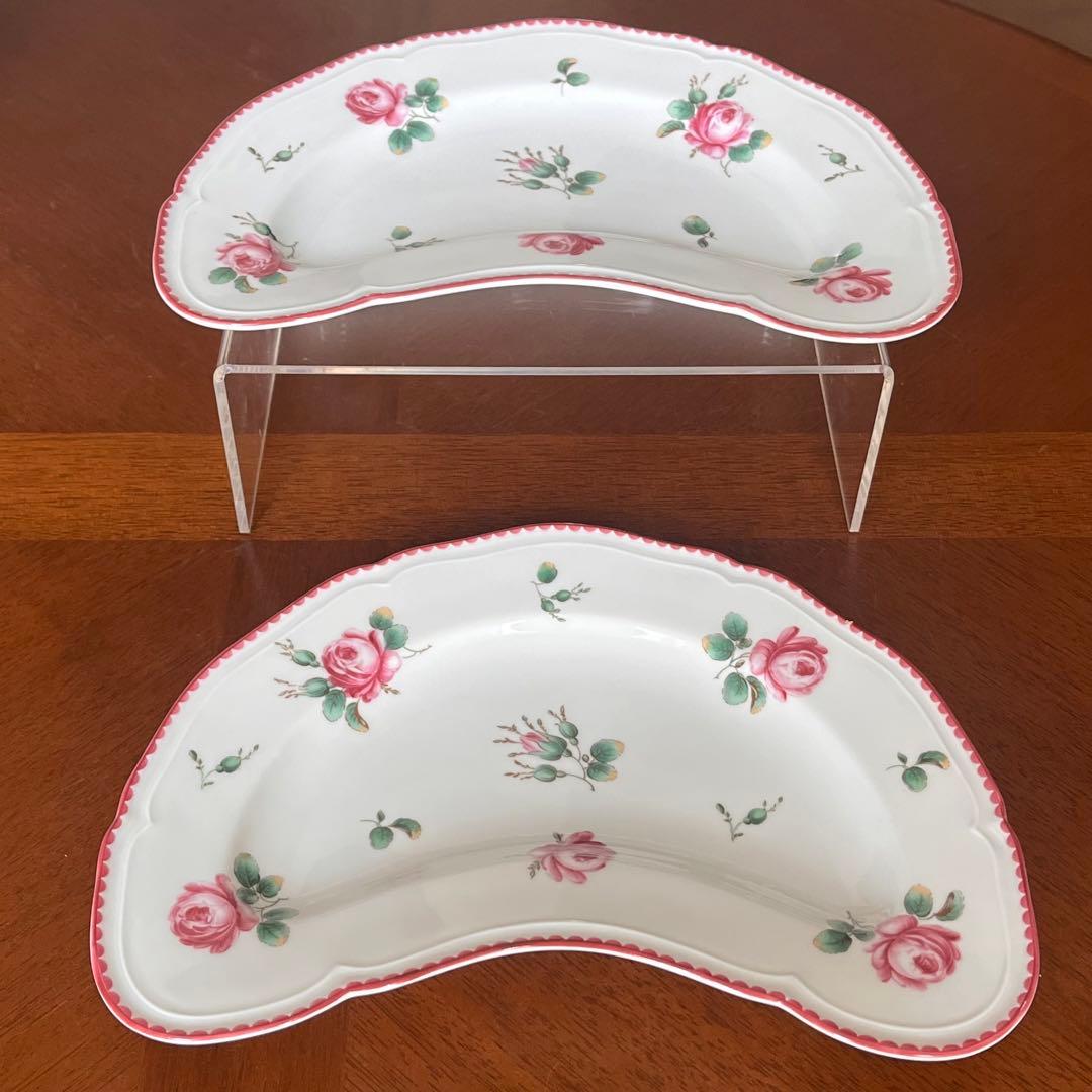 【レア美品】リチャードジノリ★アンティックローズ★クレッセント　2枚