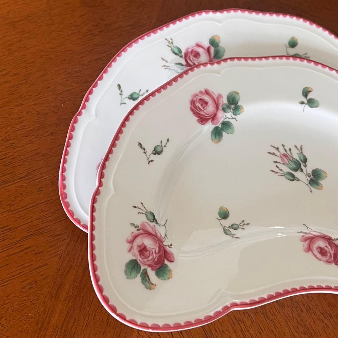 【レア美品】リチャードジノリ★アンティックローズ★クレッセント　2枚