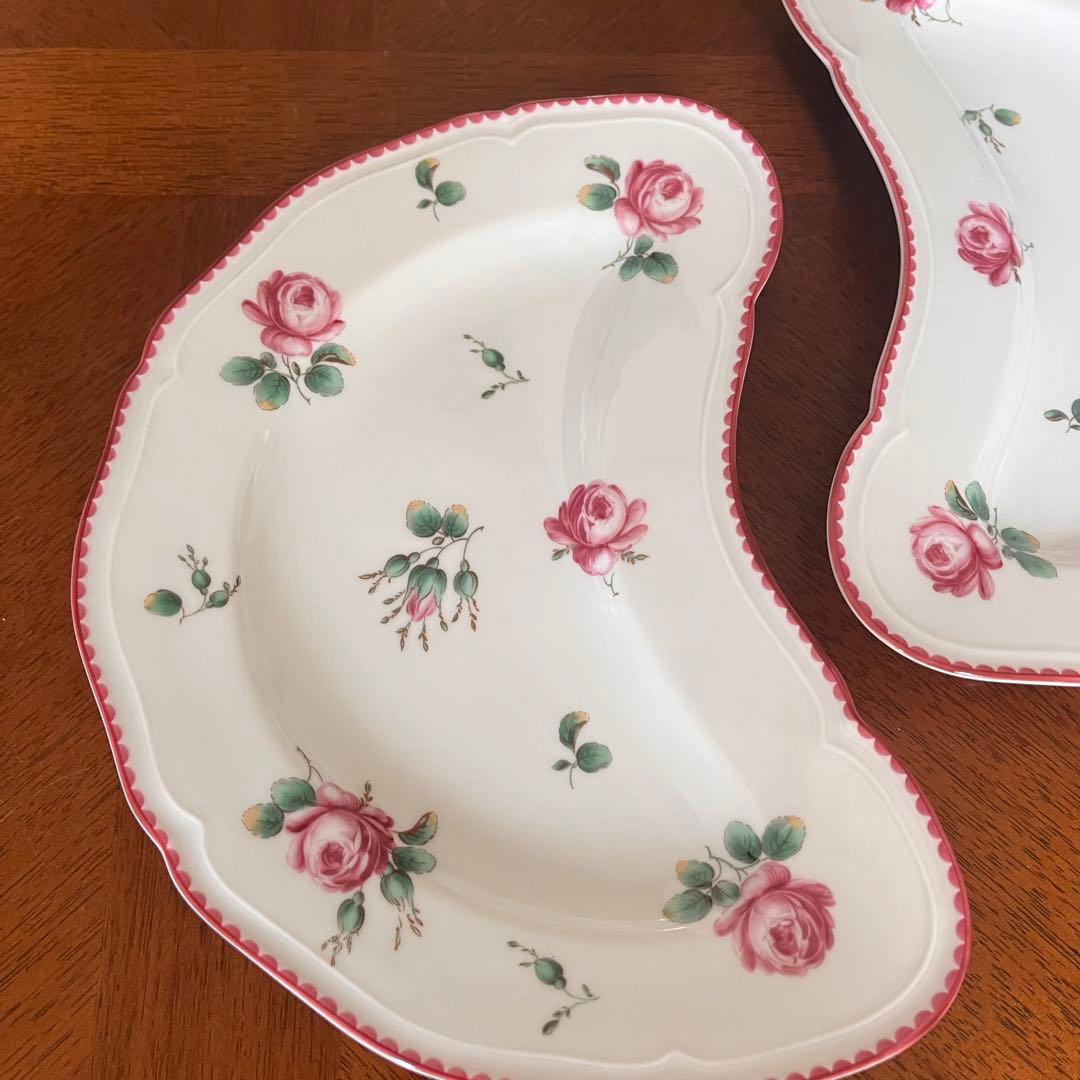 【レア美品】リチャードジノリ★アンティックローズ★クレッセント　2枚