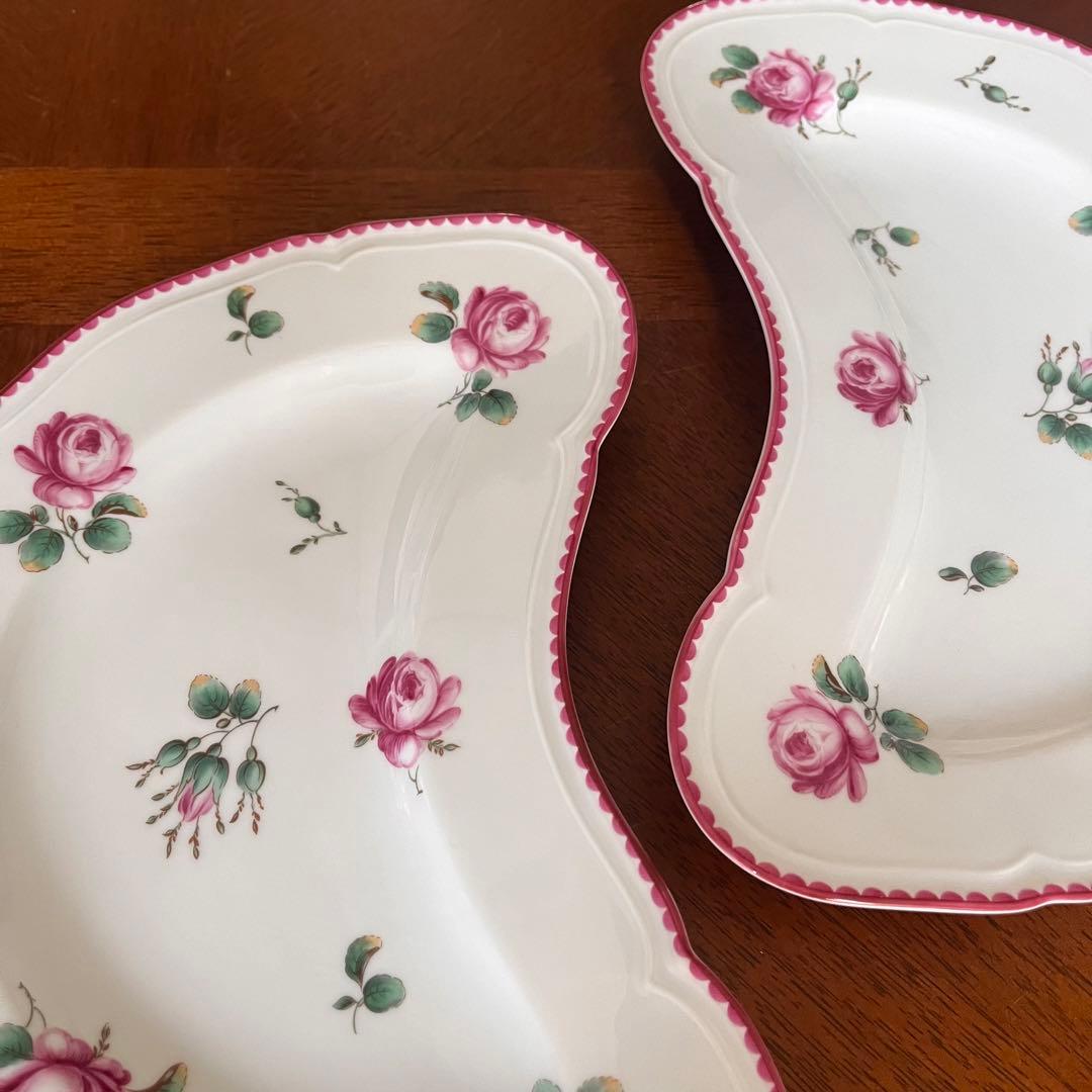 【レア美品】リチャードジノリ★アンティックローズ★クレッセント　2枚