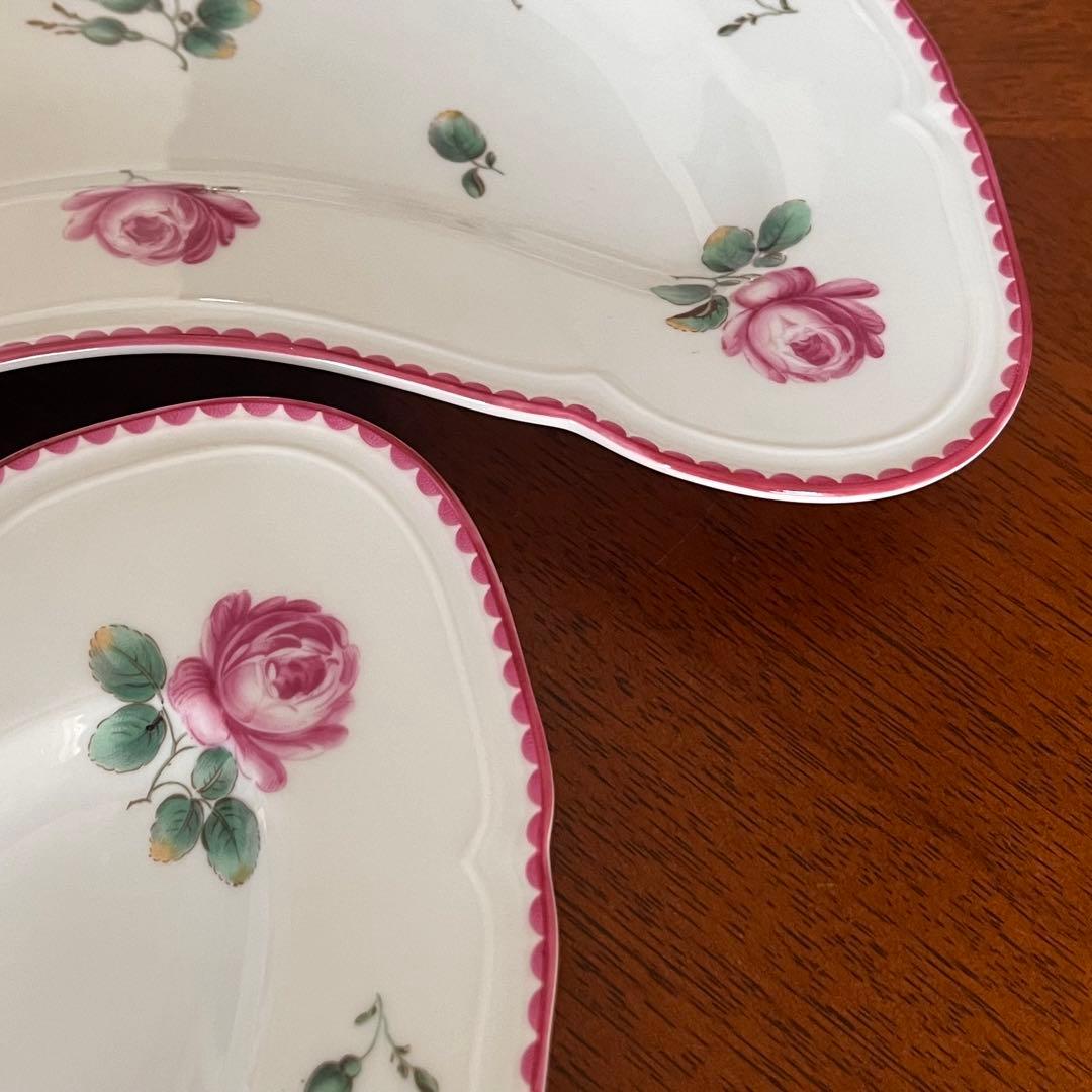 【レア美品】リチャードジノリ★アンティックローズ★クレッセント　2枚