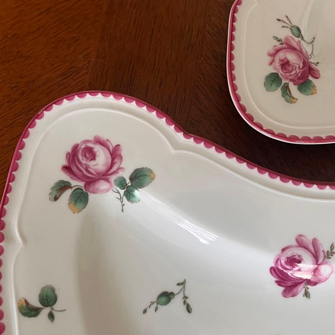 【レア美品】リチャードジノリ★アンティックローズ★クレッセント　2枚