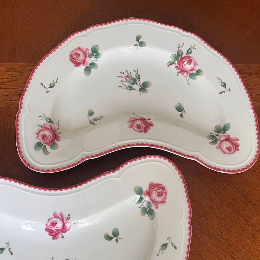 【レア美品】リチャードジノリ★アンティックローズ★クレッセント　2枚