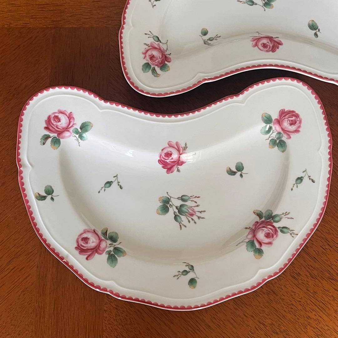 【レア美品】リチャードジノリ★アンティックローズ★クレッセント　2枚