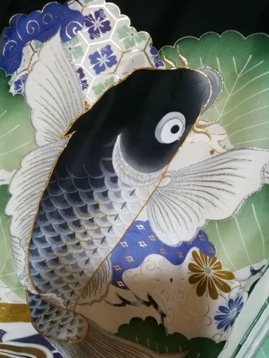 男の子用・3歳七五三・お宮参り向け・表側正絹・お祝い着です。