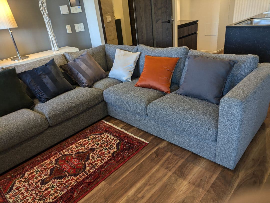 イケア　IKEA VIMLE ヴィムレコーナーソファ、ミディアムグレー1/2