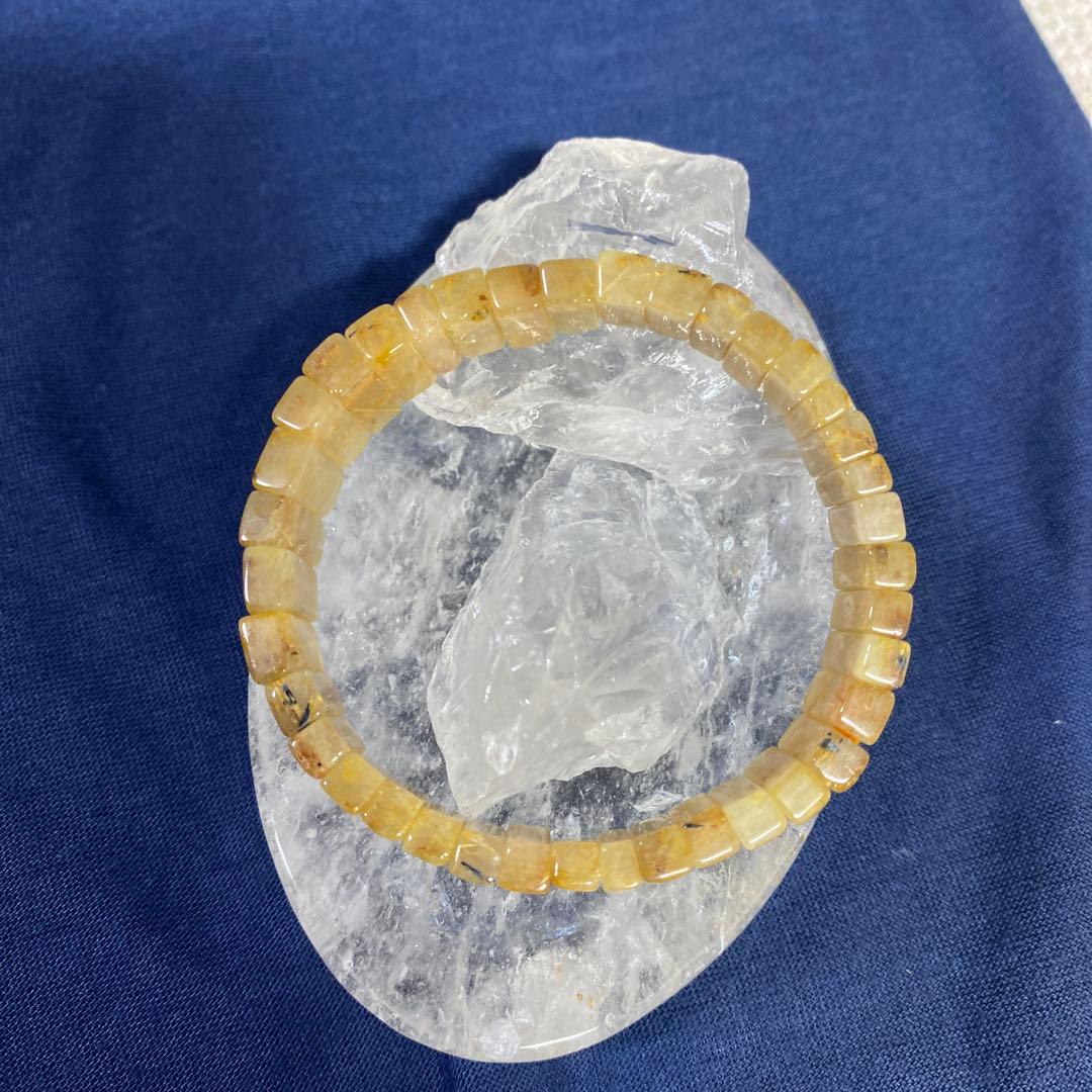 タイチンルチル　バングル　太針　パワーストーン　内径約17cm