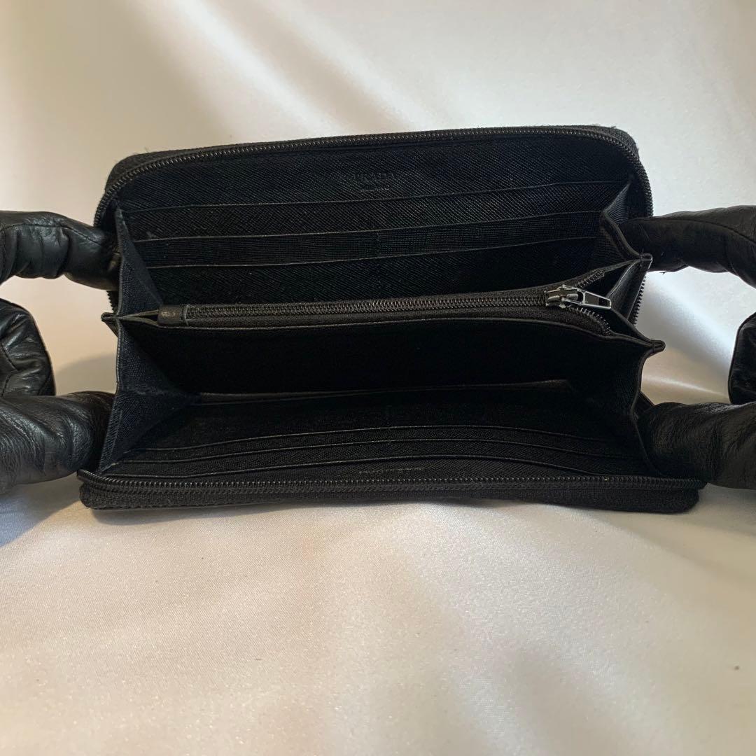 PRADA プラダ　長財布　黒　サフィアーノ